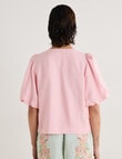 State of play Tallulah Tie Front Top, Petal Pink product photo View 02 S