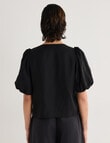 State of play Tallulah Tie Front Top, Black product photo View 02 S