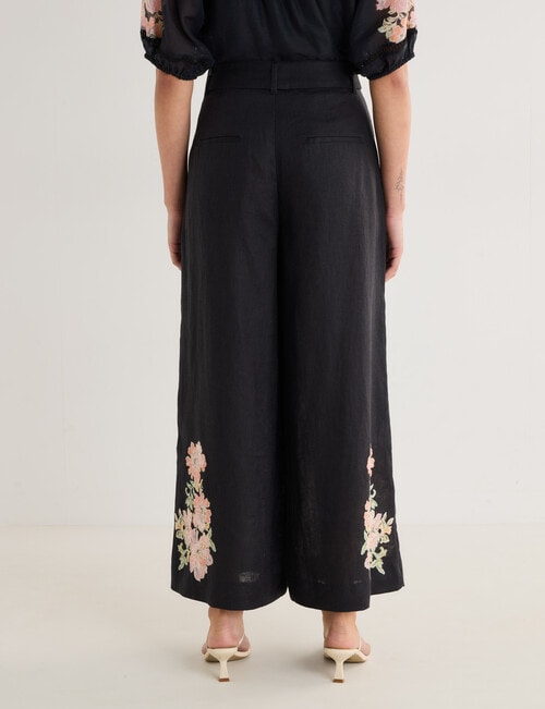 State of play Lily Floral Cropped Pant, Black product photo View 02 L