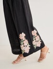 State of play Lily Floral Cropped Pant, Black product photo View 04 S
