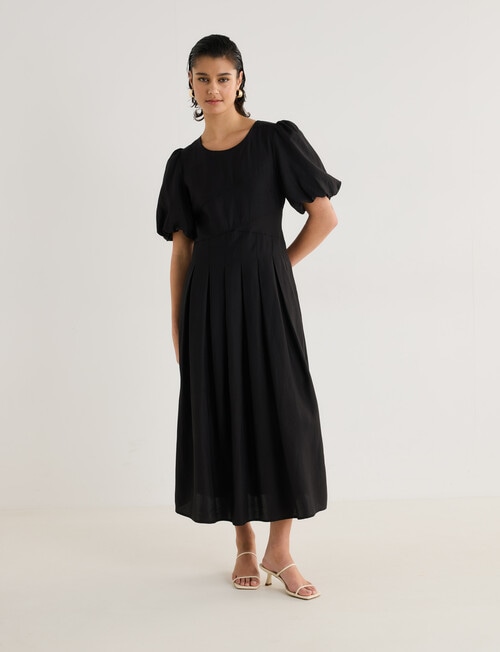 State of play Tallulah Puff Sleeve Dress, Black product photo View 03 L