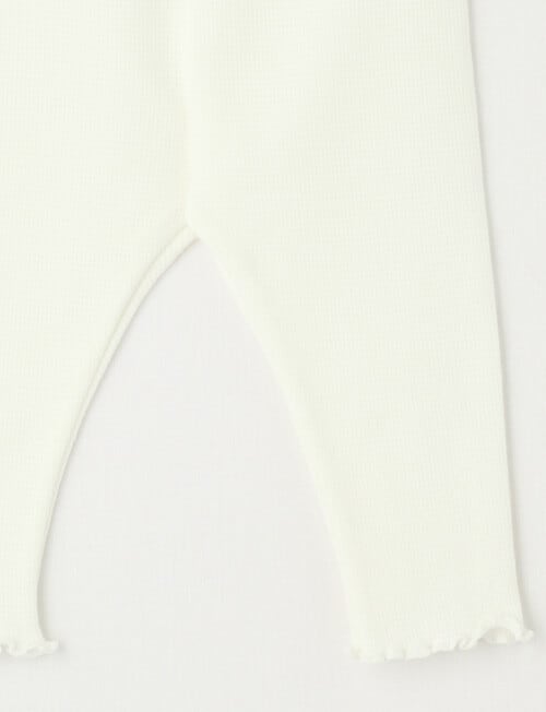 Little Bundle Waffle Essentials Pants, Coconut White product photo View 02 L