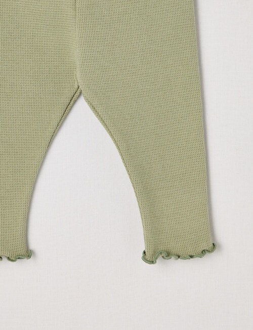 Little Bundle Waffle Essentials Pants, Sage product photo View 02 L