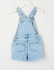 Mac & Ellie Embroidered Berry Daisy Denim Shortall, Washed Blue product photo View 02 S