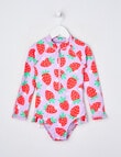 Wavetribe Strawberry Daisy Long Sleeve Rashsuit, Lilac product photo