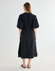 Mineral Madeline V-Neck Midi Dress, Black product photo View 02 S