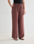 Mineral Jade Wide Leg Pant, Chocolate product photo View 02 S