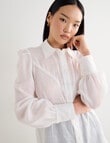 State of play Violet Lace Trim Blouse, White product photo
