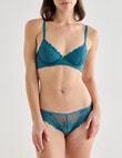 Acapella Georgia Underwire Bra, Teal, B-DD product photo View 03 S