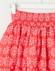 Mac & Ellie Broderie Skirt, Cherry Red & White product photo View 02 S