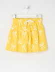 Mac & Ellie Bows Knit Skort, Daffodil product photo