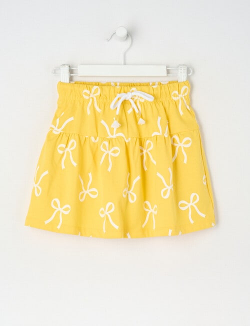 Mac & Ellie Bows Knit Skort, Daffodil product photo