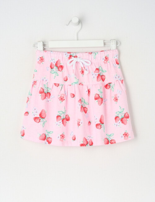 Mac & Ellie Strawberries Knit Skort, Pink Sorbet product photo