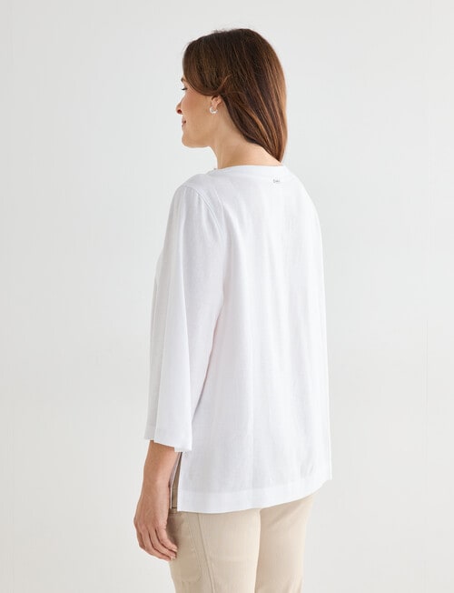 Line 7 Linen Blend Sirocco Top, White product photo View 02 L
