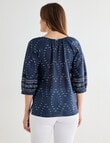 Line 7 Cotton Esplanade Top, Navy product photo View 02 S