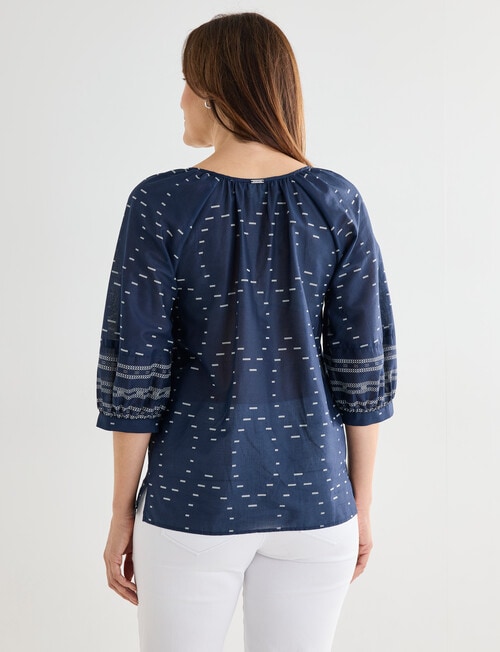 Line 7 Cotton Esplanade Top, Navy product photo View 02 L