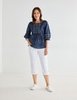 Line 7 Cotton Esplanade Top, Navy product photo View 03 S