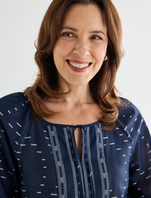 Line 7 Cotton Esplanade Top, Navy product photo View 04 L