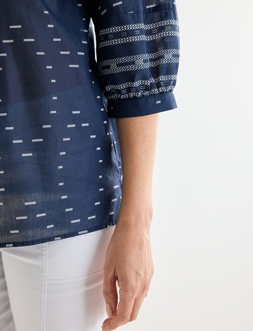 Line 7 Cotton Esplanade Top, Navy product photo View 05 L