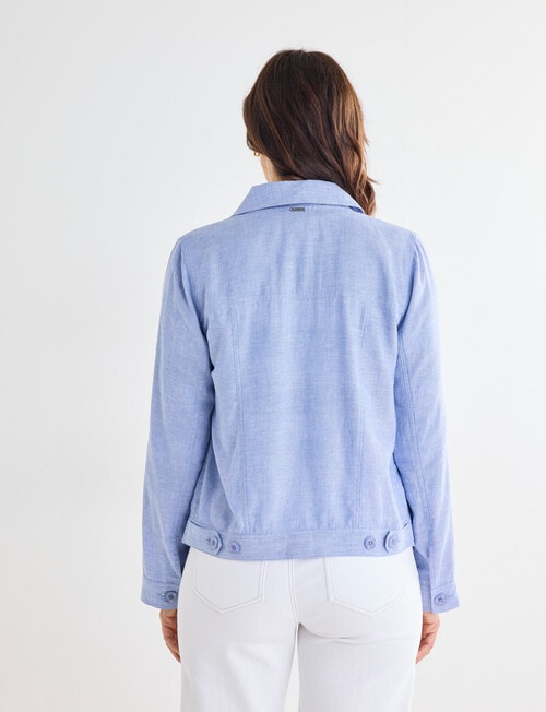 Line 7 Linen Blend Triumph Jacket, Medium Blue product photo View 02 L