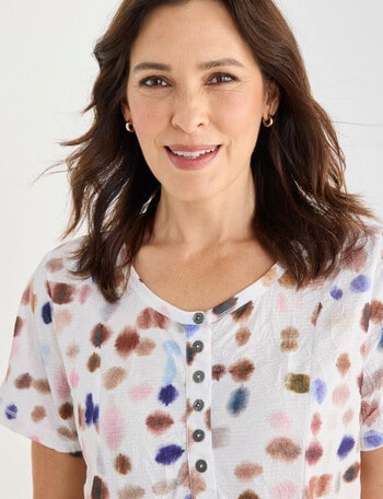 Line 7 Maestro Crushed Jacquard Tee, Spots White product photo