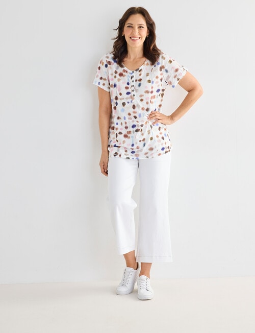 Line 7 Maestro Crushed Jacquard Tee, Spots White product photo View 03 L