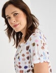Line 7 Maestro Crushed Jacquard Tee, Spots White product photo View 04 S
