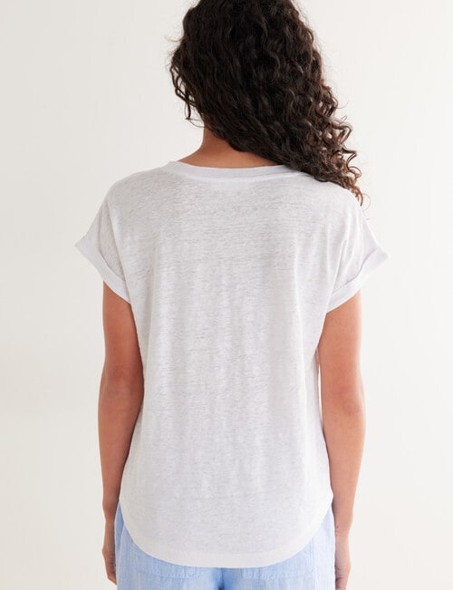 Zest Essentials Linen Tee, White product photo View 02 L
