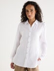 Zest Essentials Linen Long Sleeve Shirt, White product photo View 04 S