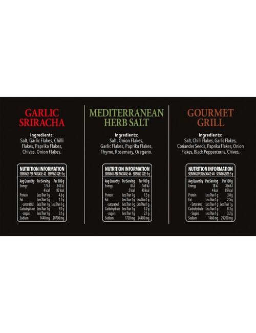 Spice Hub Glass Season Salt Grinders, 3-Pack product photo View 02 L