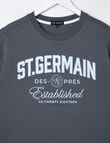 No Issue St Germain Applique Short Sleeve Box Tee, Smoke product photo View 02 S