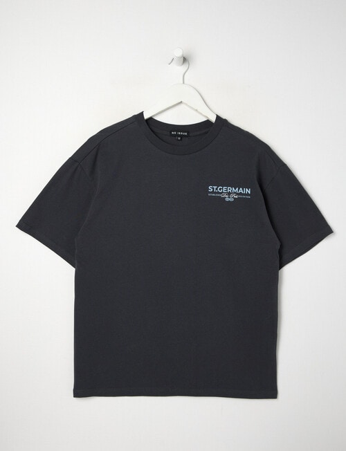 No Issue St Germain Paisley Short Sleeve Tee, Charcoal product photo