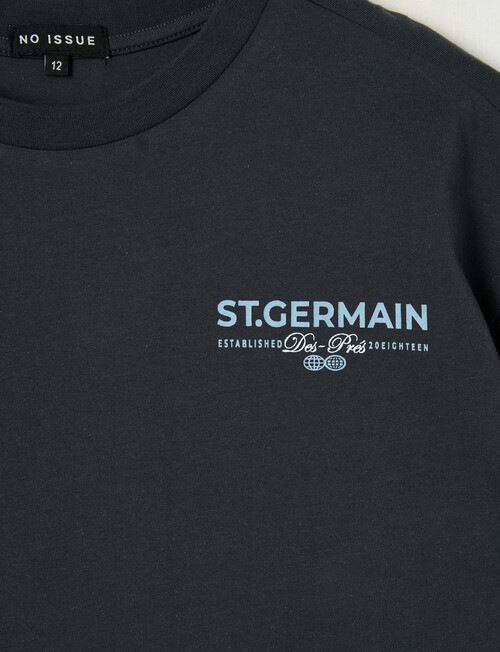 No Issue St Germain Paisley Short Sleeve Tee, Charcoal product photo View 03 L