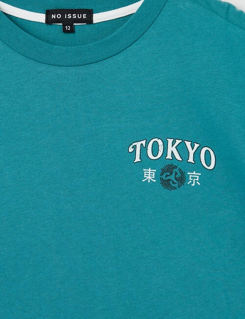 No Issue Tokyo Rising Sun Short Sleeve Tee, Jade product photo View 02 L