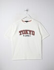 No Issue Applique Tokyo Short Sleeve Tee, Rice product photo