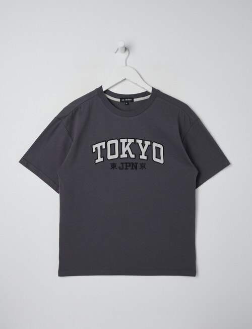No Issue Applique Tokyo Short Sleeve Tee, Overcast product photo