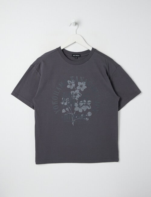 No Issue Yokohama Flock Short Sleeve Tee, Charcoal product photo