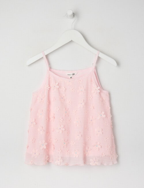 Mac & Ellie Embroidered Flower Cami, Blush product photo