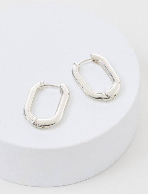 Earsense U Shaped Hoop Earring, Silver Tone product photo