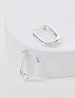 Earsense U Shaped Hoop Earring, Silver Tone product photo View 02 S