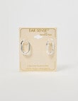 Earsense U Shaped Hoop Earring, Silver Tone product photo View 03 S