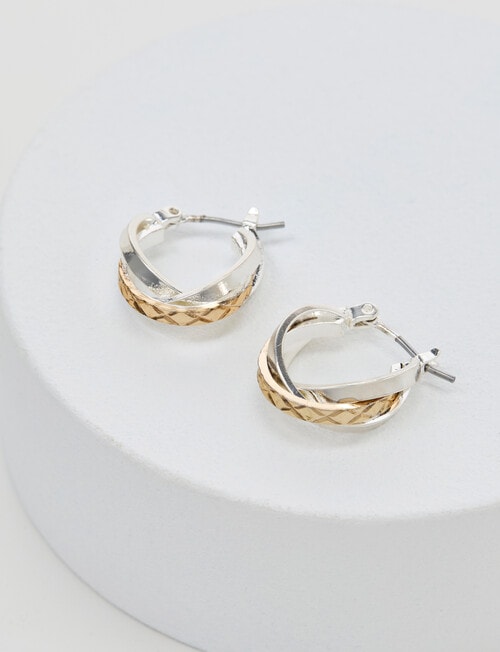 Earsense Small Multi Ring Hoop Earring, Gold & Silver Tone product photo