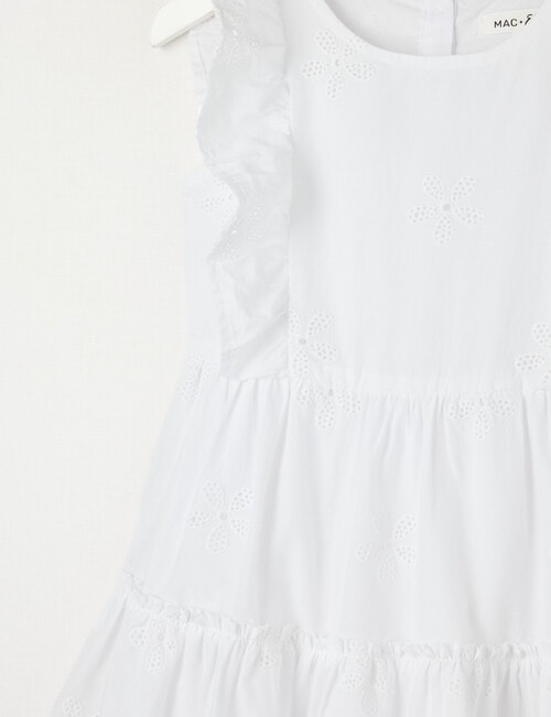 Mac & Ellie Broderie Daisy Frill Dress, White product photo View 03 L