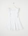 Mac & Ellie Broderie Daisy Frill Dress, White product photo