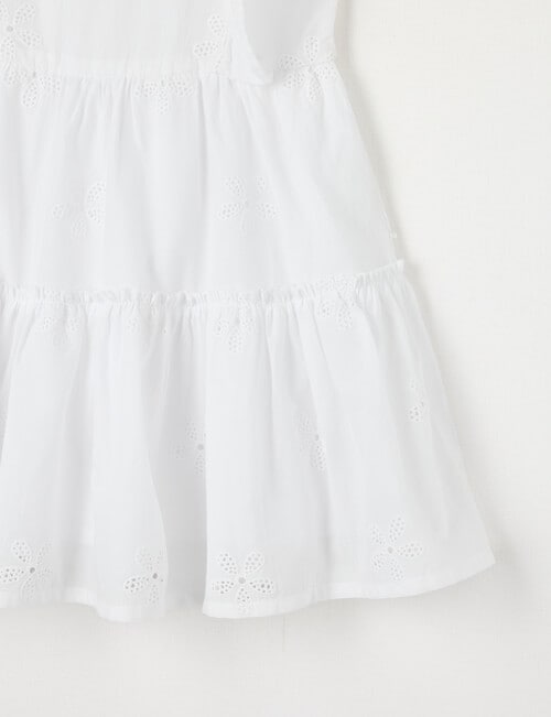 Mac & Ellie Broderie Daisy Frill Dress, White product photo View 02 L
