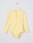 Wavetribe Shells Jacquard Long Sleeve Rashsuit, Lemon product photo