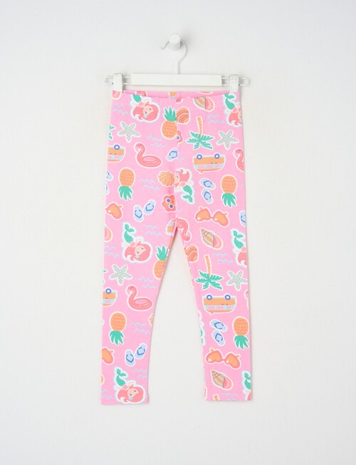 Mac & Ellie Summer Fun Full Length Legging, Candy Pink product photo
