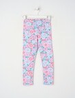 Mac & Ellie Butterfly Floral Full Length Legging, Periwinkle product photo