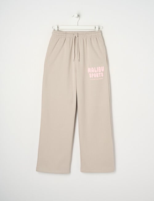Switch Malibu Sports Wide Leg Trackpant, Stone product photo