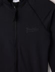 Wavetribe Long Sleeve Zip Thru Rash Top, Black product photo View 02 S